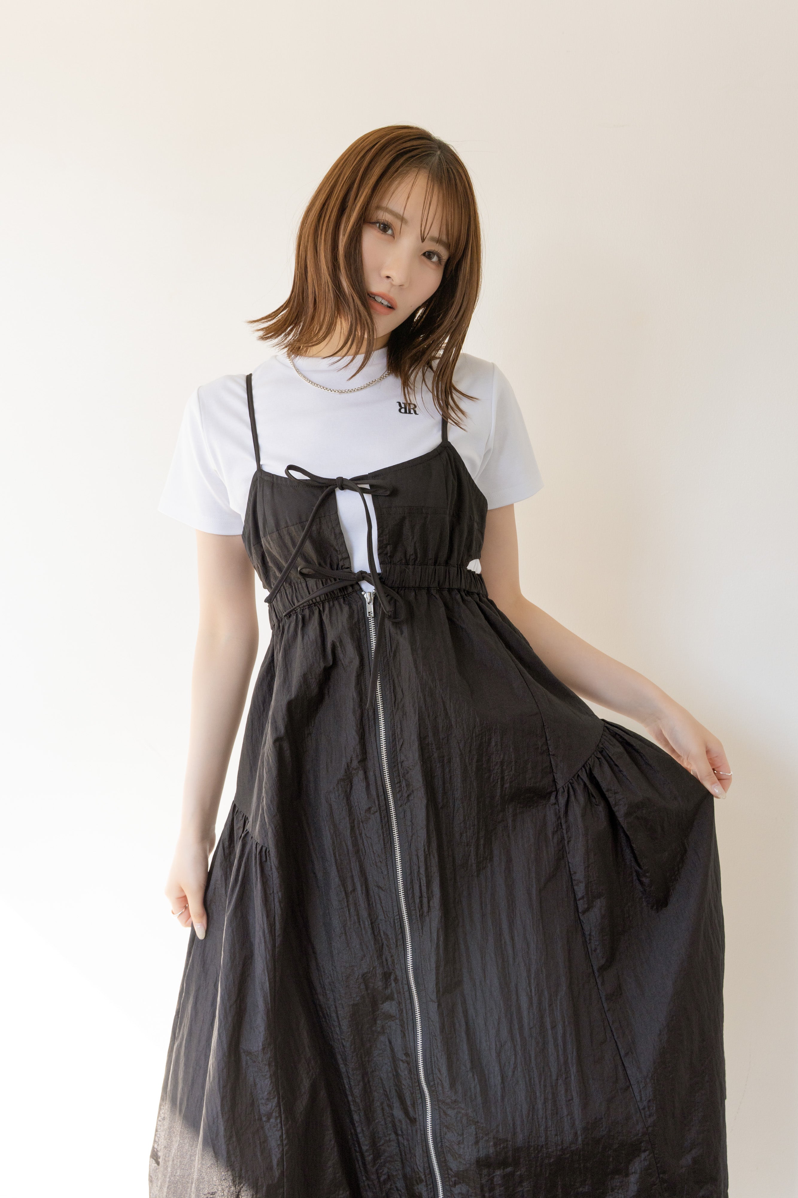 RNワンポイント刺繍クロップドTシャツ