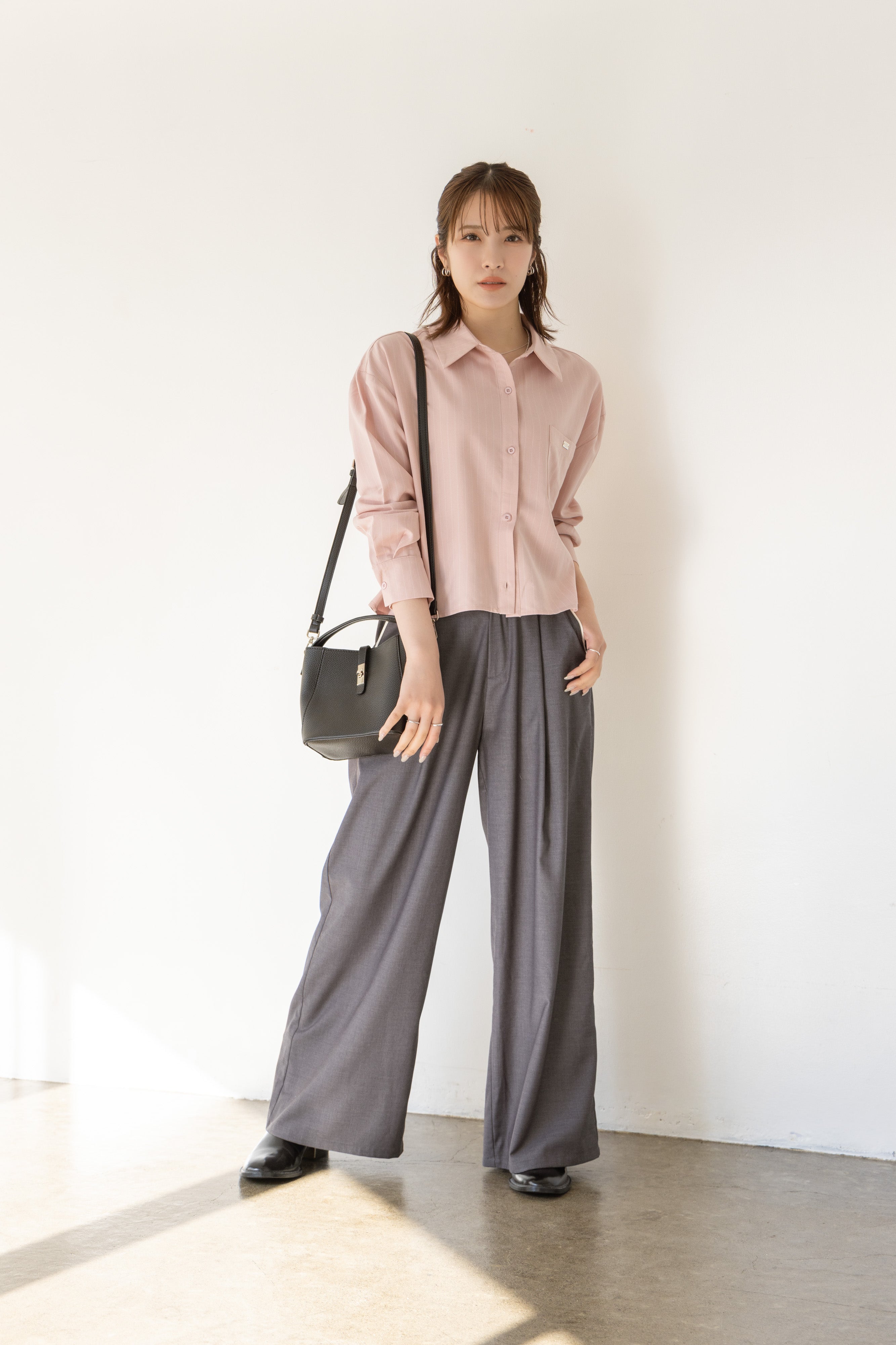 ウエストレイヤードワイドパンツ