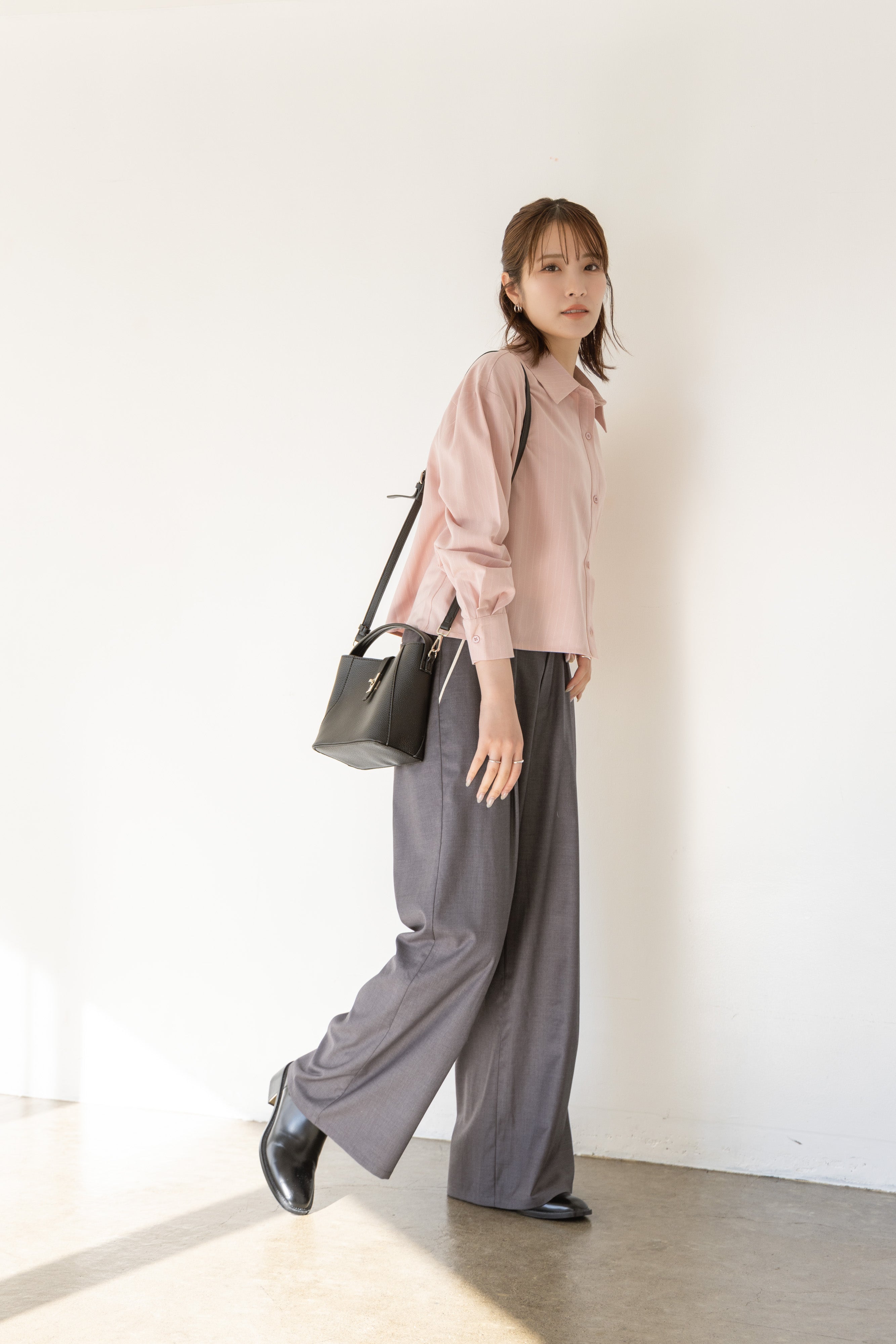 ウエストレイヤードワイドパンツ