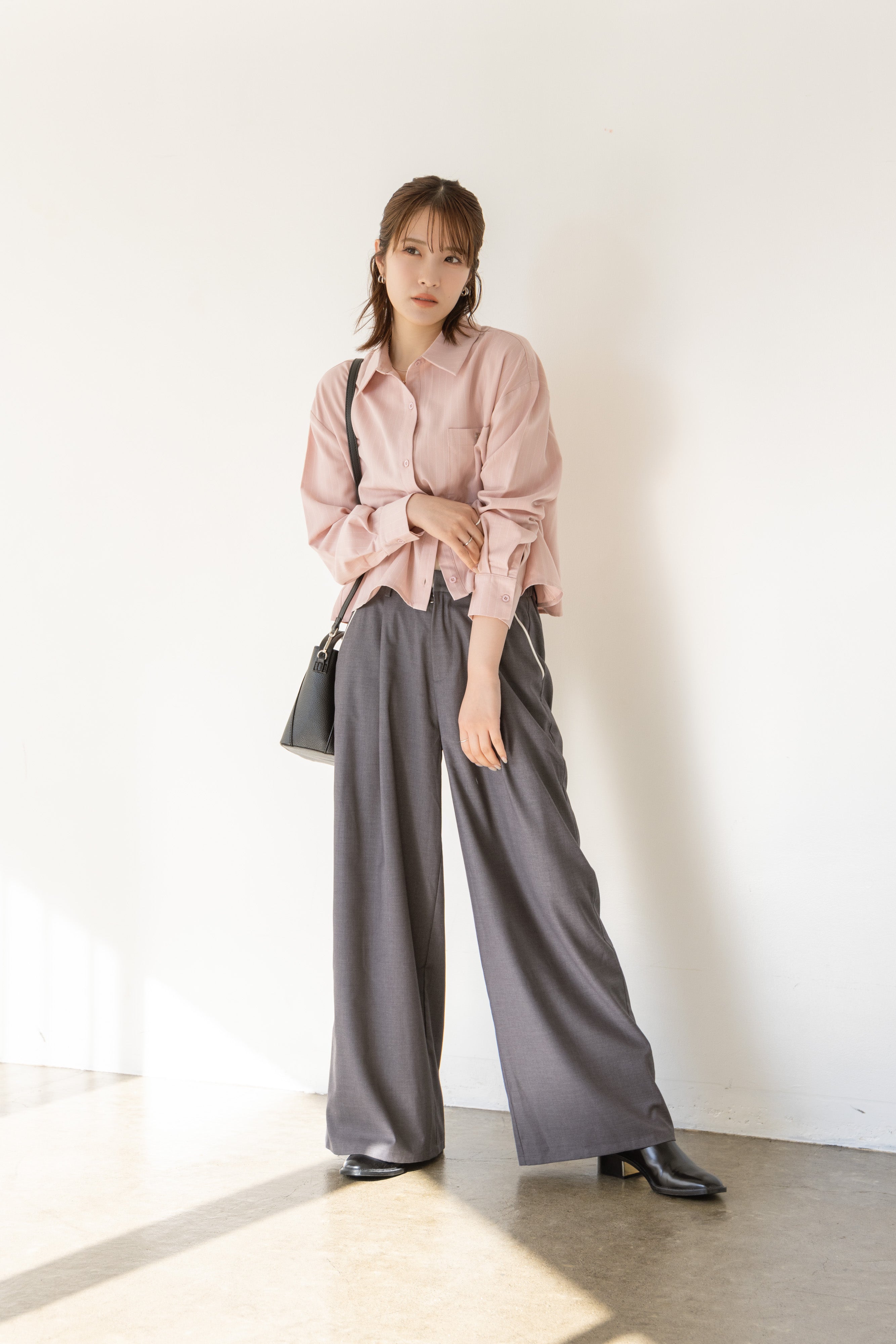 ウエストレイヤードワイドパンツ