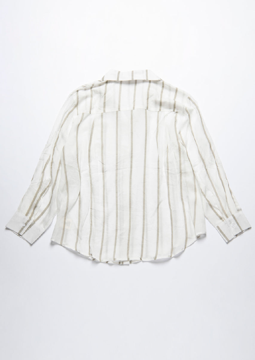 ストライプオーバーシャツ