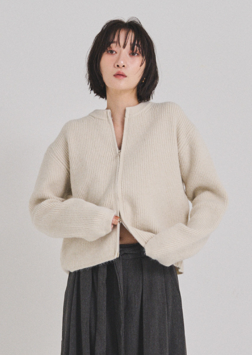 ダブルジップカーディガン
