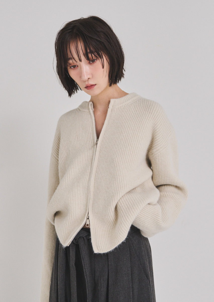 ダブルジップカーディガン
