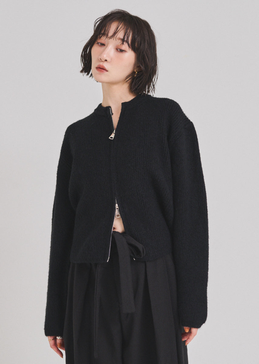 ダブルジップカーディガン