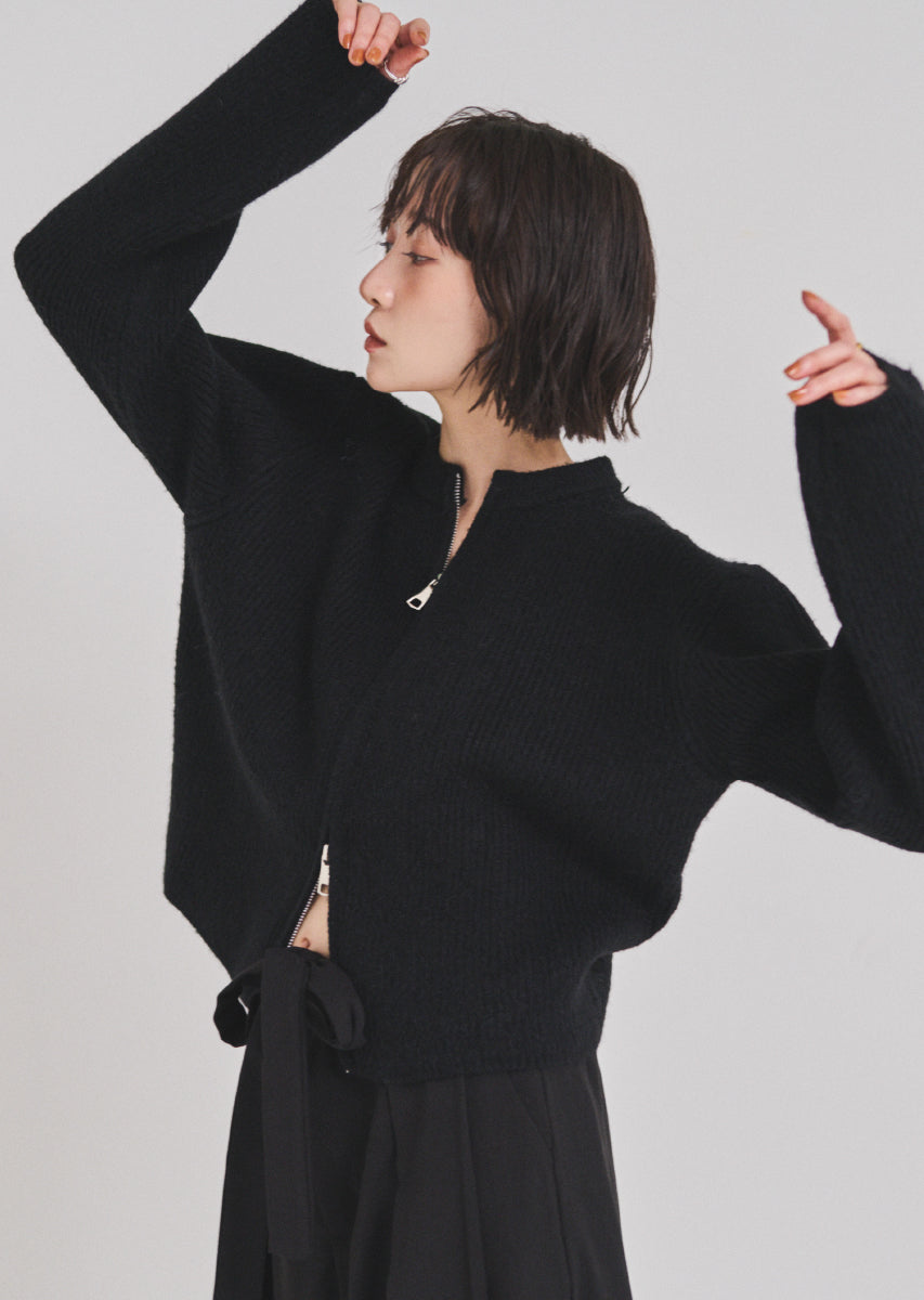 ダブルジップカーディガン