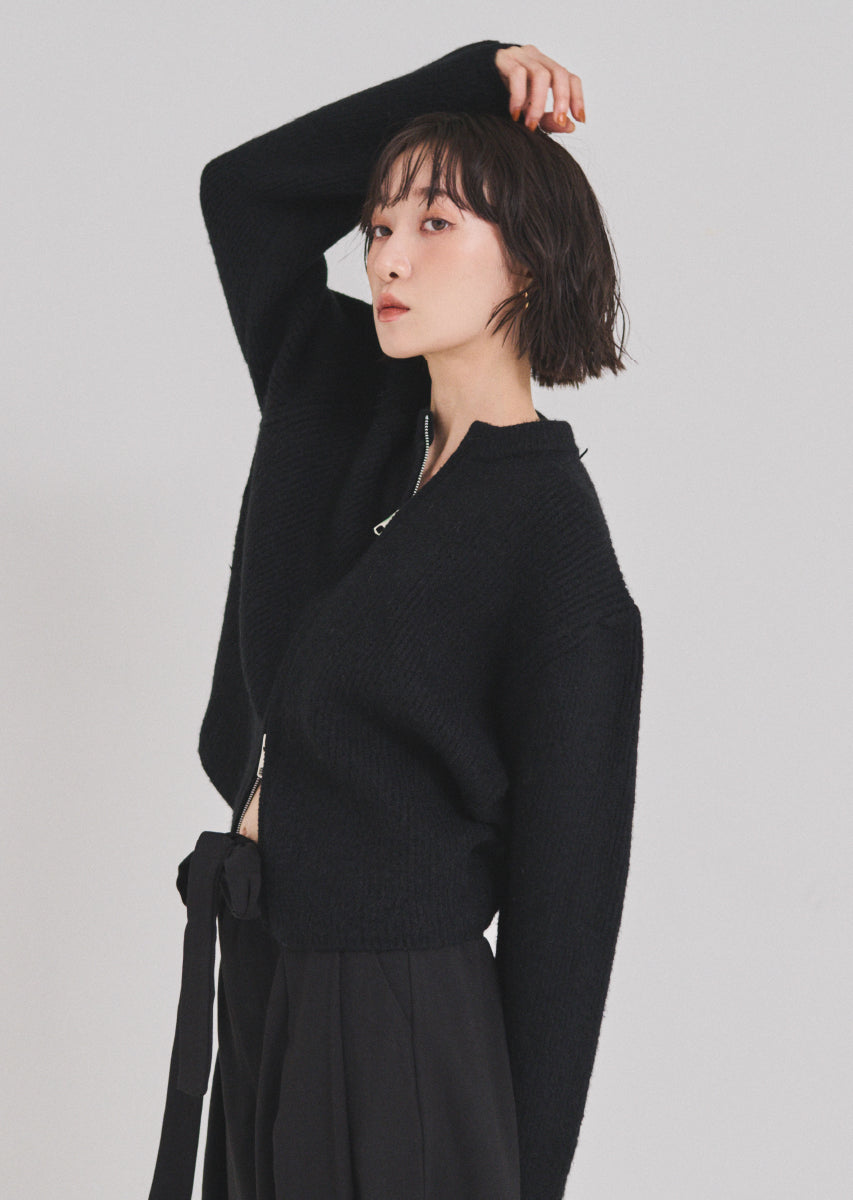 ダブルジップカーディガン