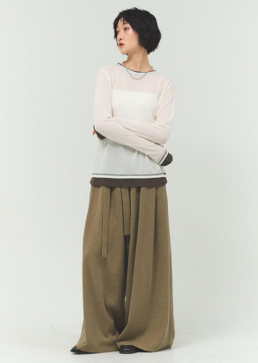 パワーネットバイカラープルオーバー