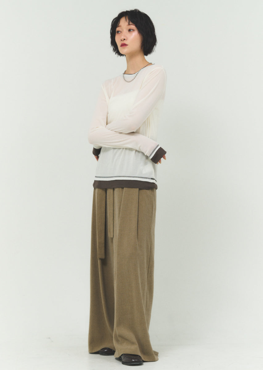 パワーネットバイカラープルオーバー