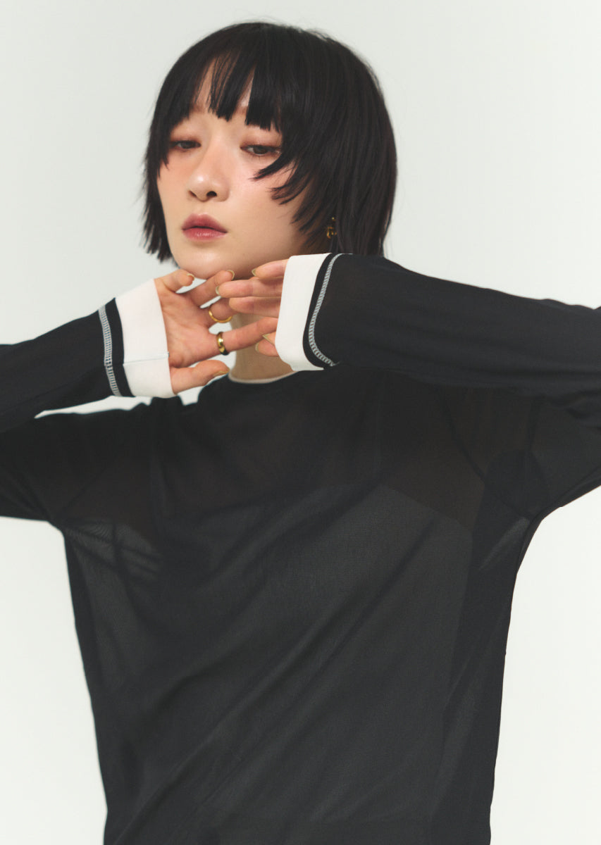 パワーネットバイカラープルオーバー