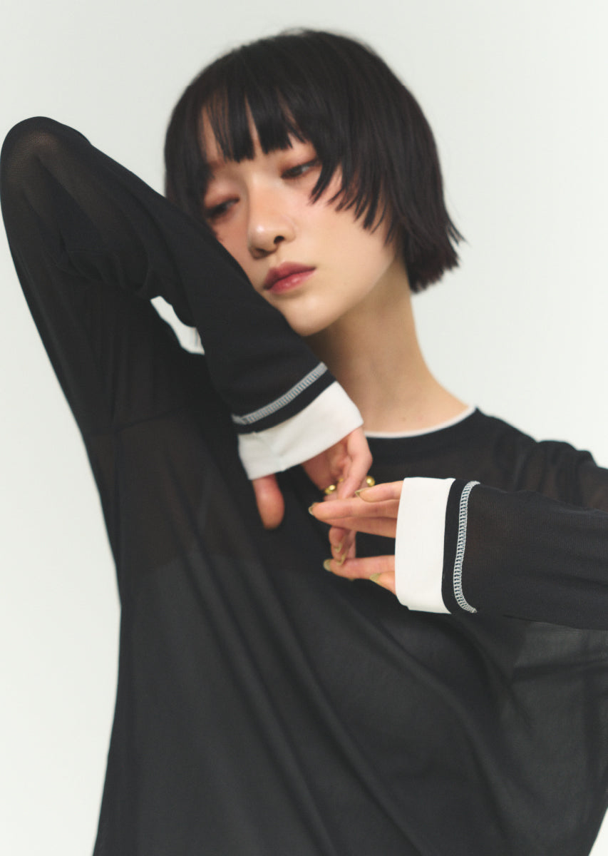 パワーネットバイカラープルオーバー