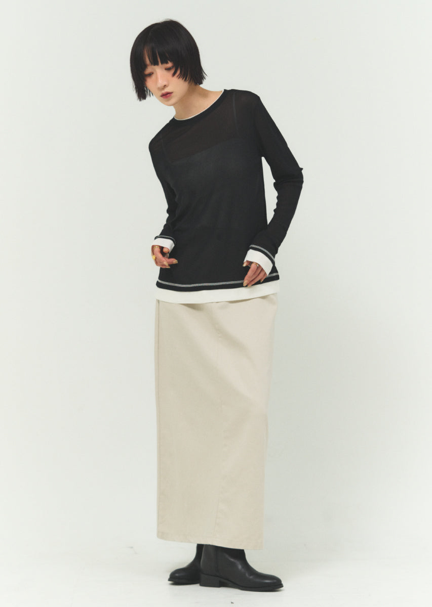 パワーネットバイカラープルオーバー