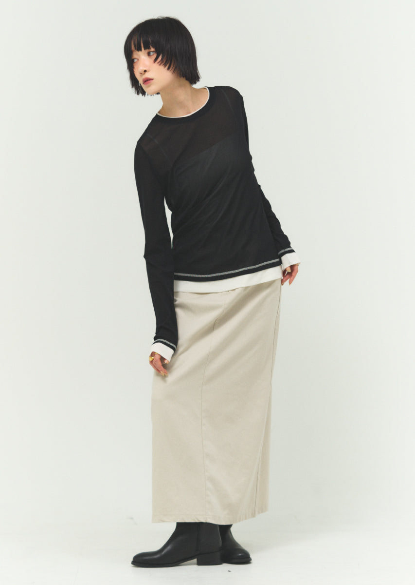 パワーネットバイカラープルオーバー