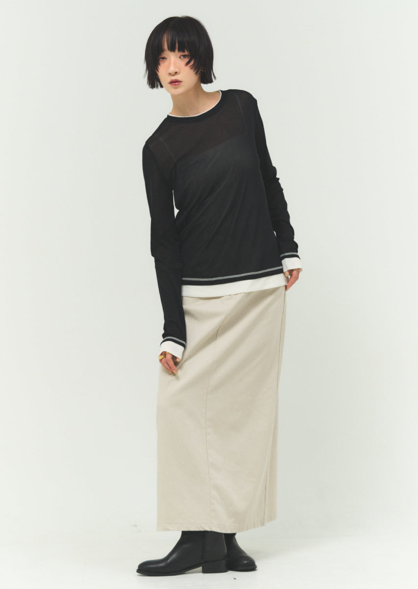 パワーネットバイカラープルオーバー