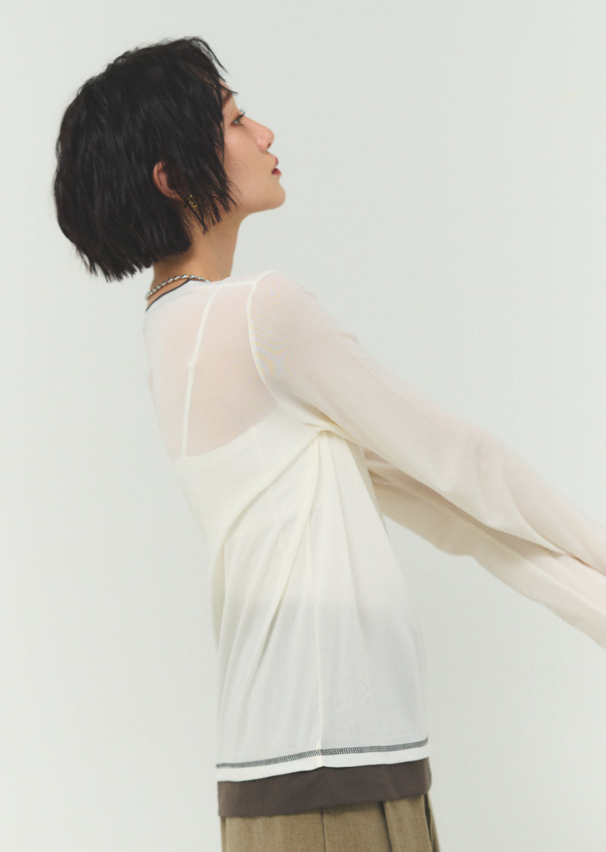 パワーネットバイカラープルオーバー