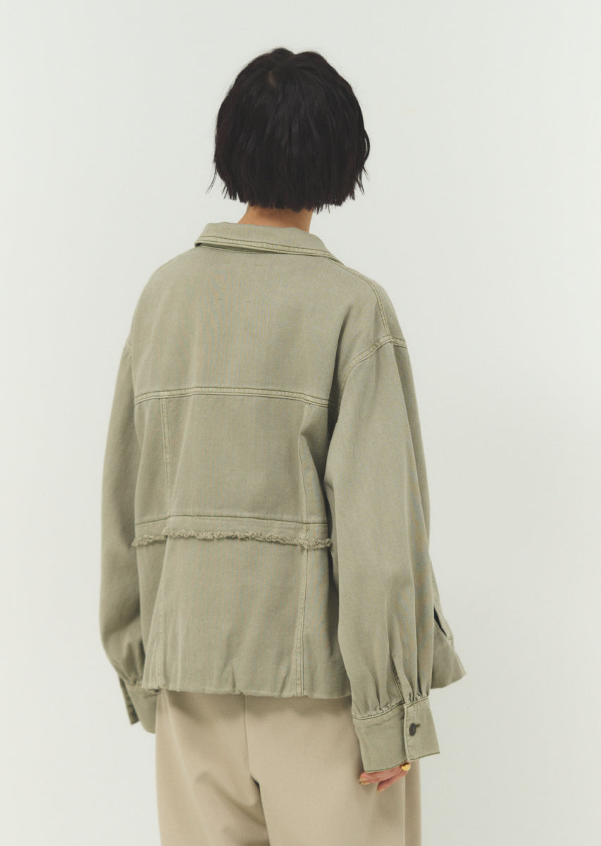 バルーンシルエットデニムブルゾン