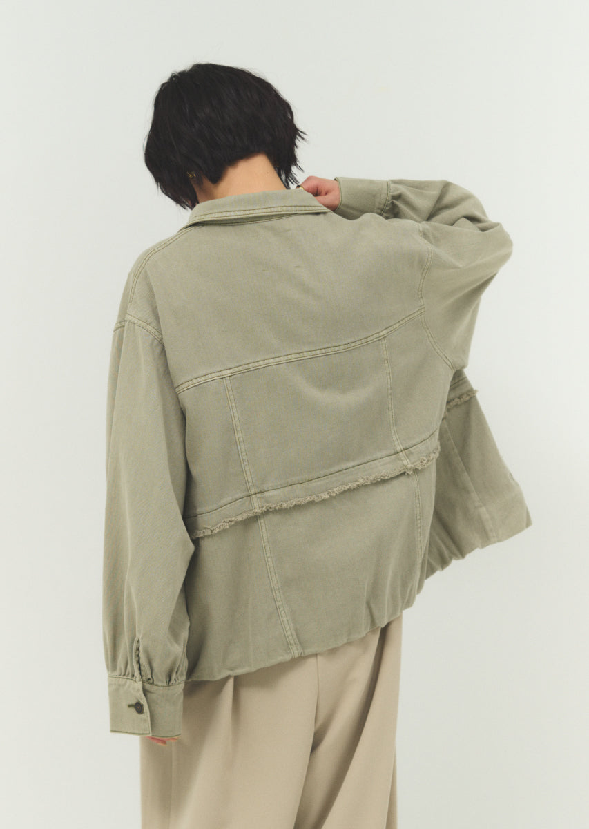 バルーンシルエットデニムブルゾン