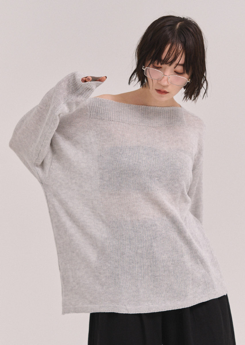 オフショルニットトップス