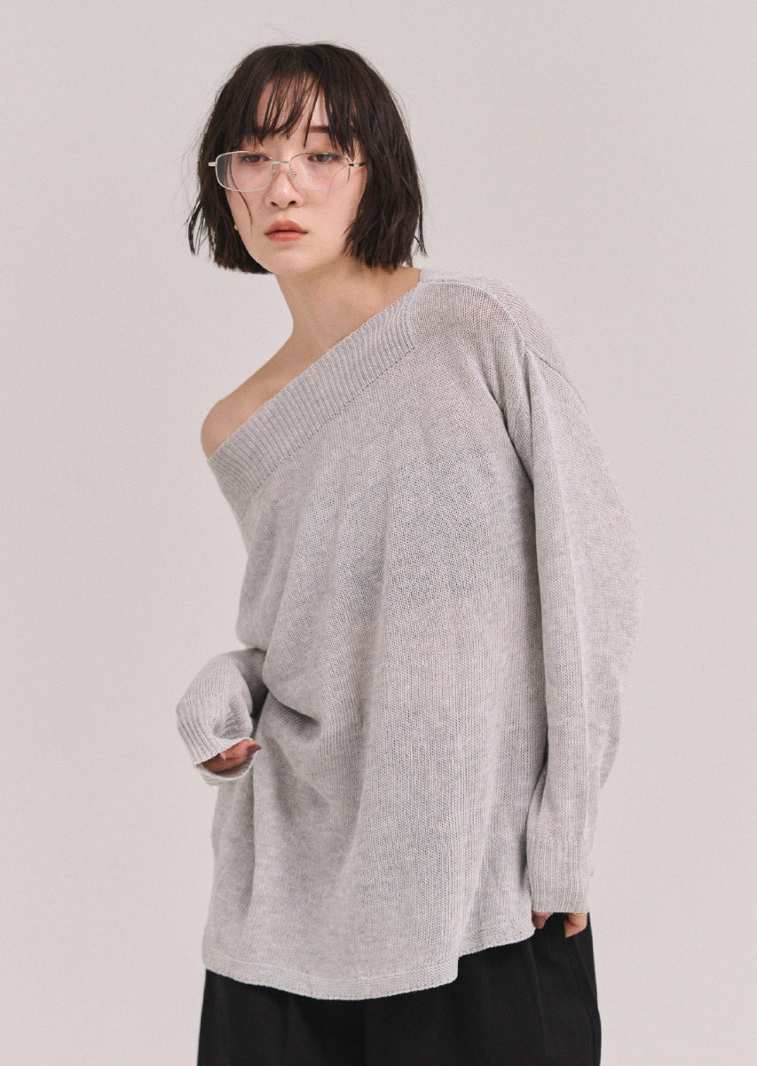 オフショルニットトップス