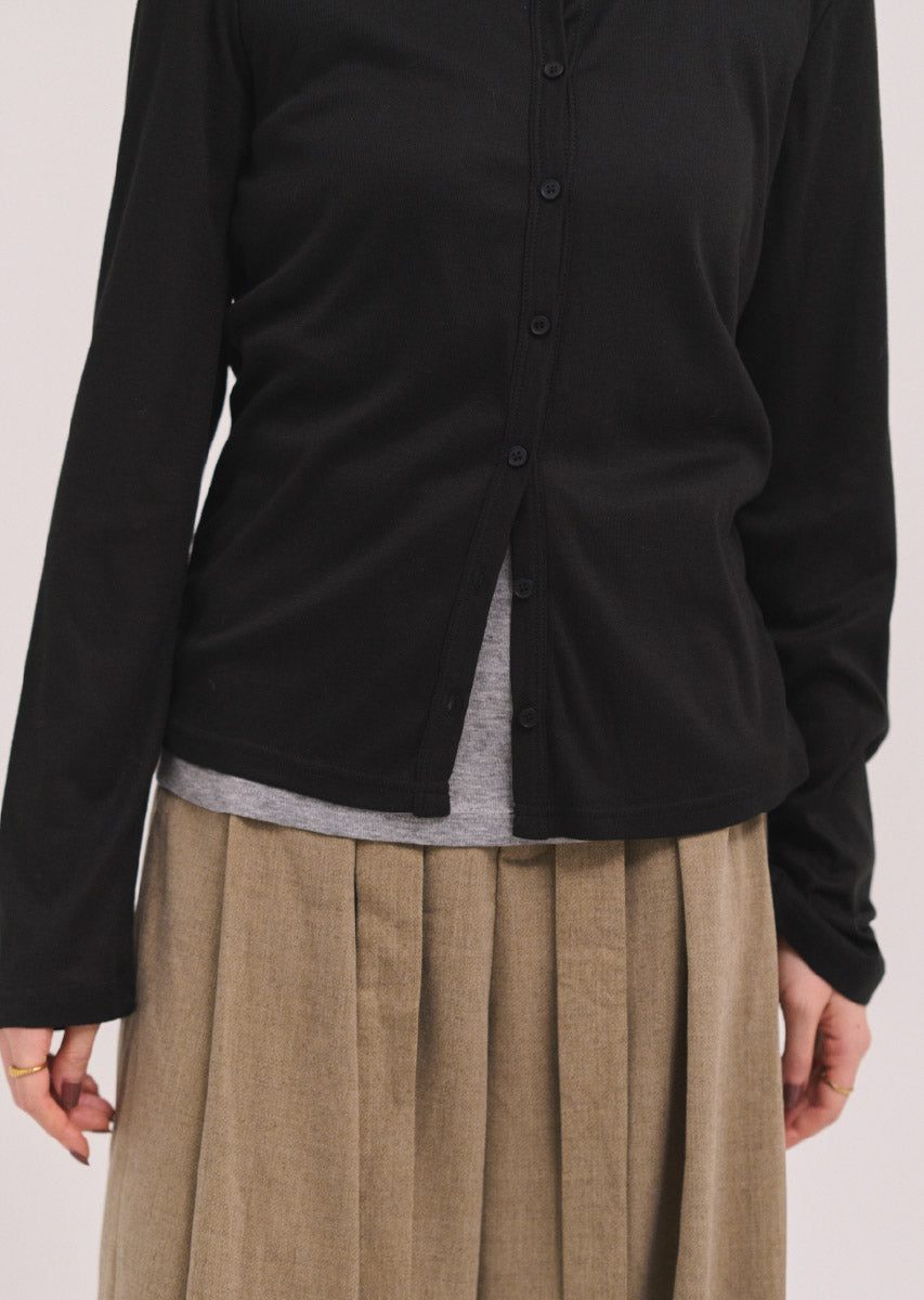 バイカラーソフトフィットカーディガン