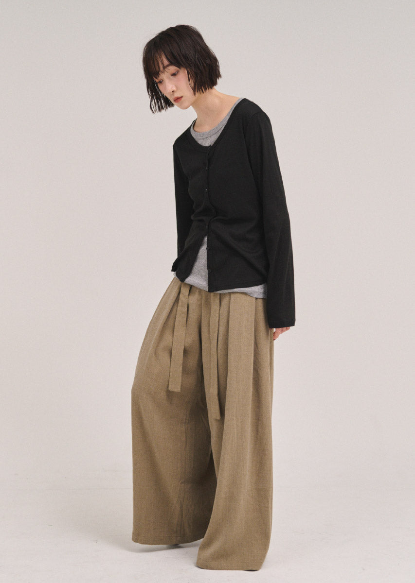 バイカラーソフトフィットカーディガン