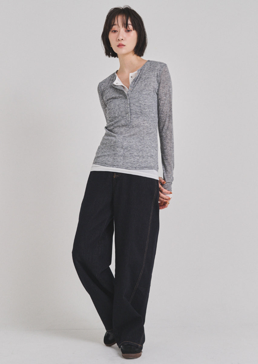 ベルトSETカーヴィーデニムパンツ