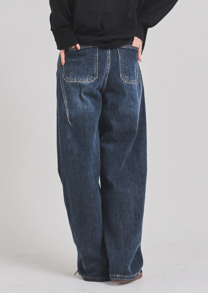 ベルトSETカーヴィーデニムパンツ