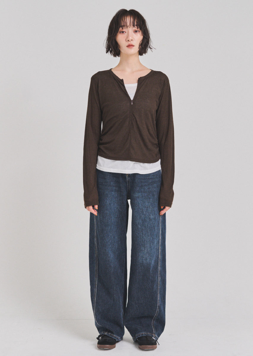 ベルトSETカーヴィーデニムパンツ