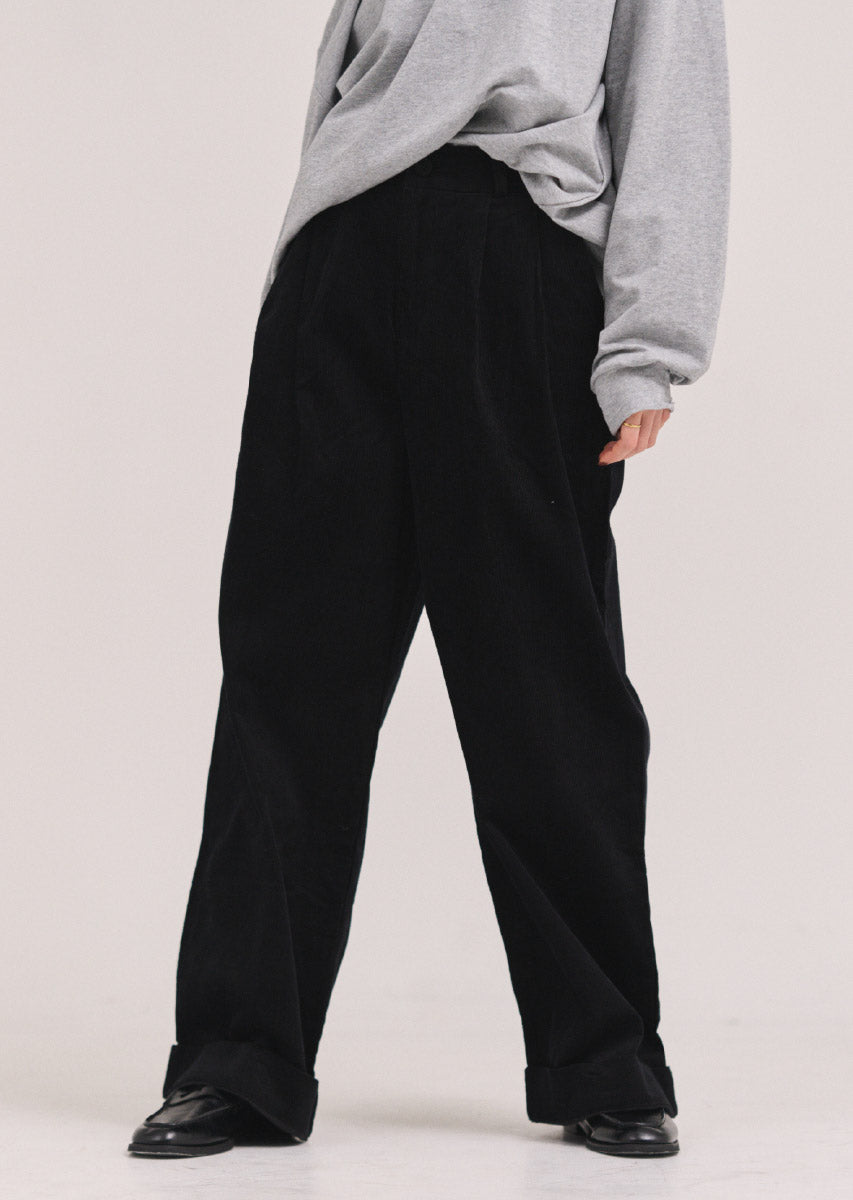 コーデュロイワイドパンツ