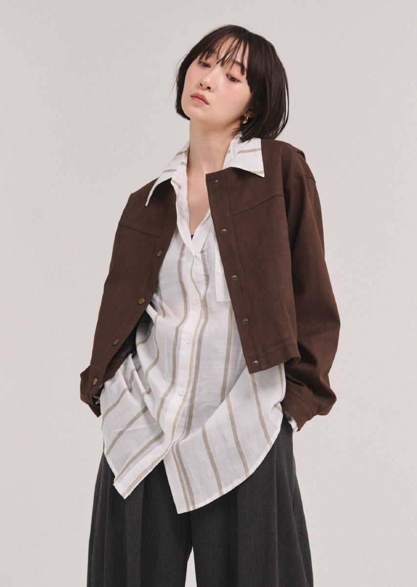 フェイクスウェードブルゾン