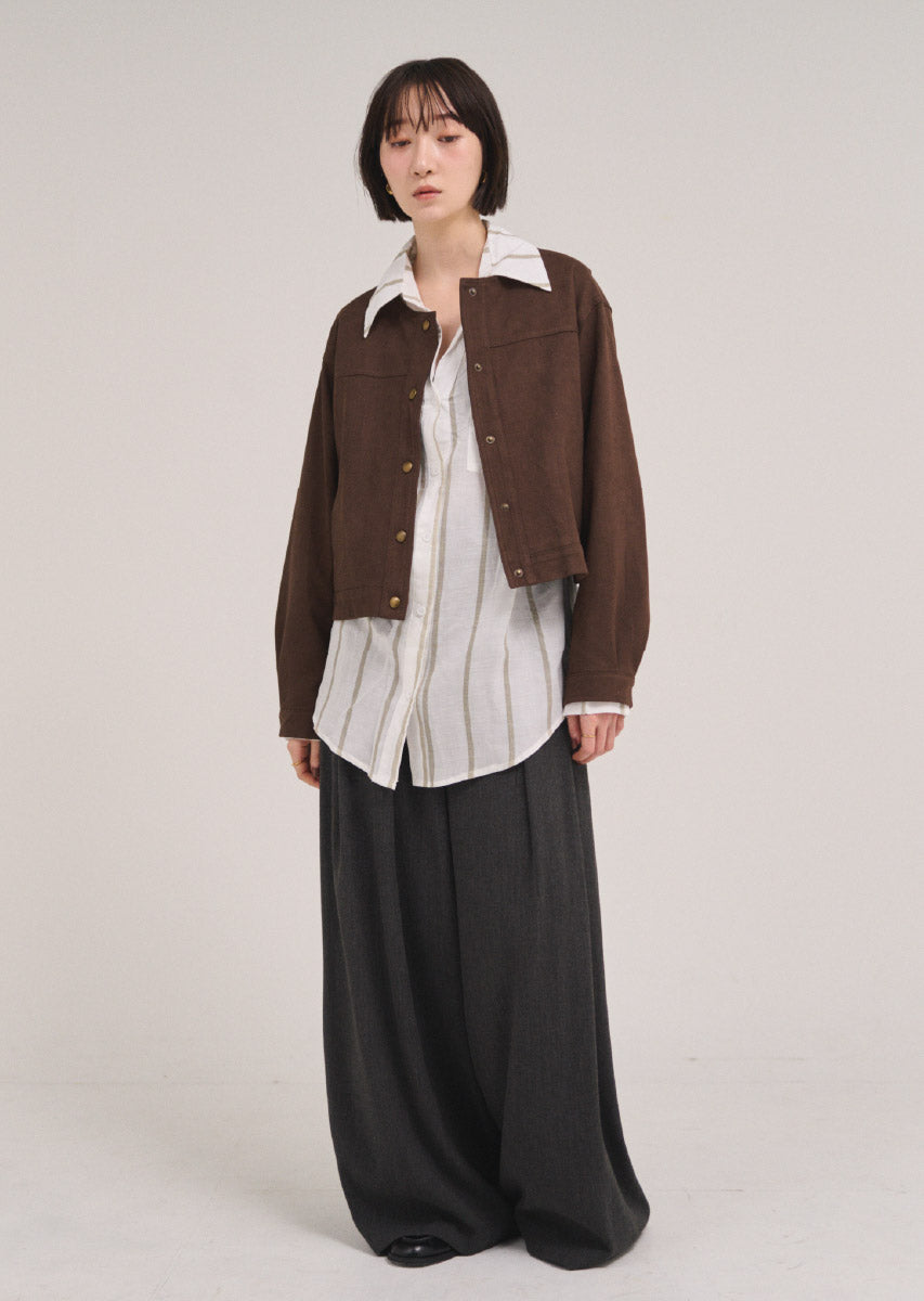 フェイクスウェードブルゾン