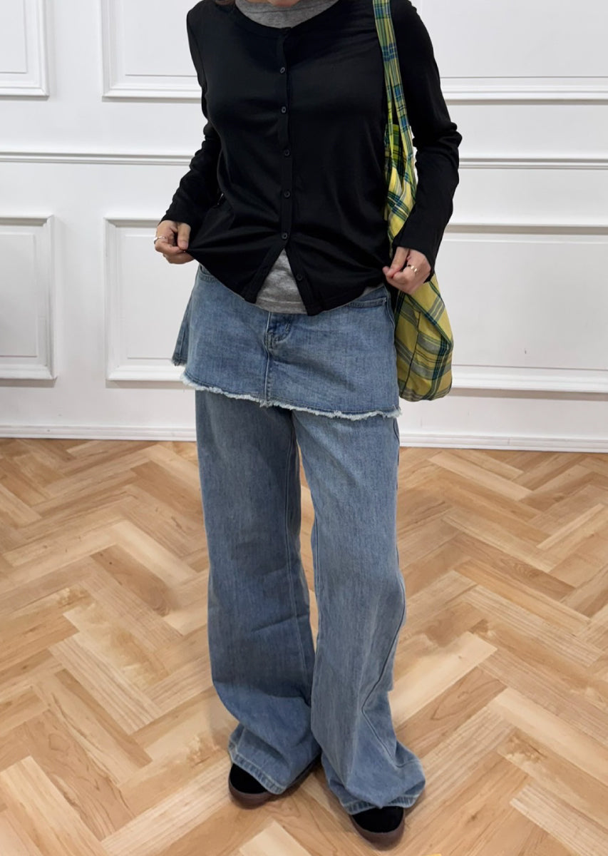 バイカラーソフトフィットカーディガン