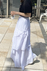 cotton tiered volume skirt