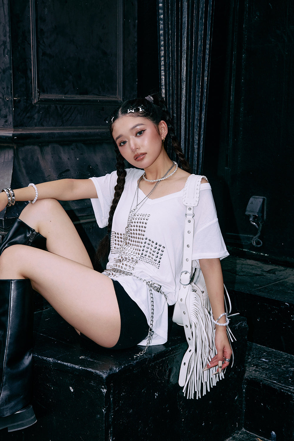 【Hina × Yuna】スタッズクロスT