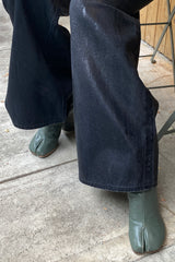foil cover(箔) denim buggy pants