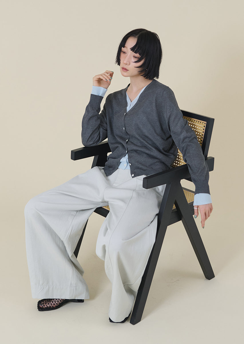 ターンバックウエストワイドパンツ