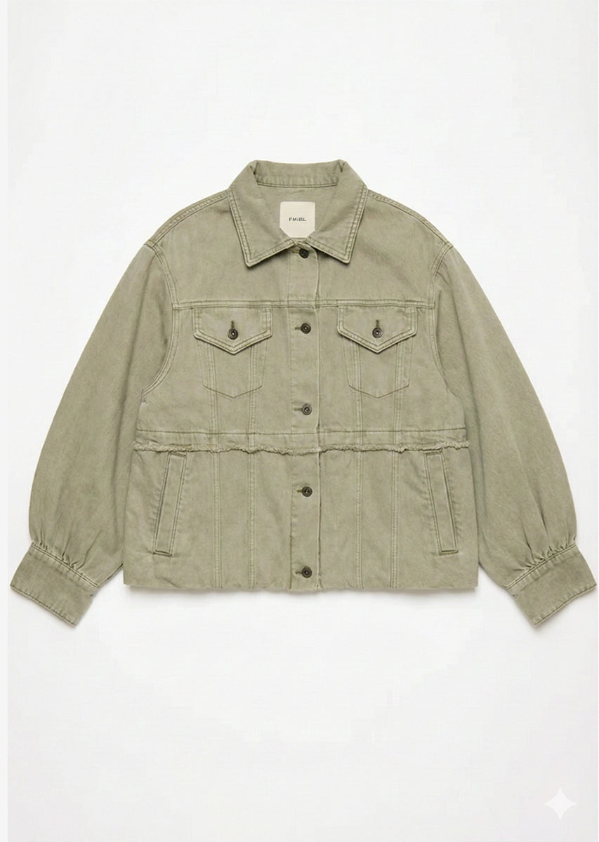 バルーンシルエットデニムブルゾン