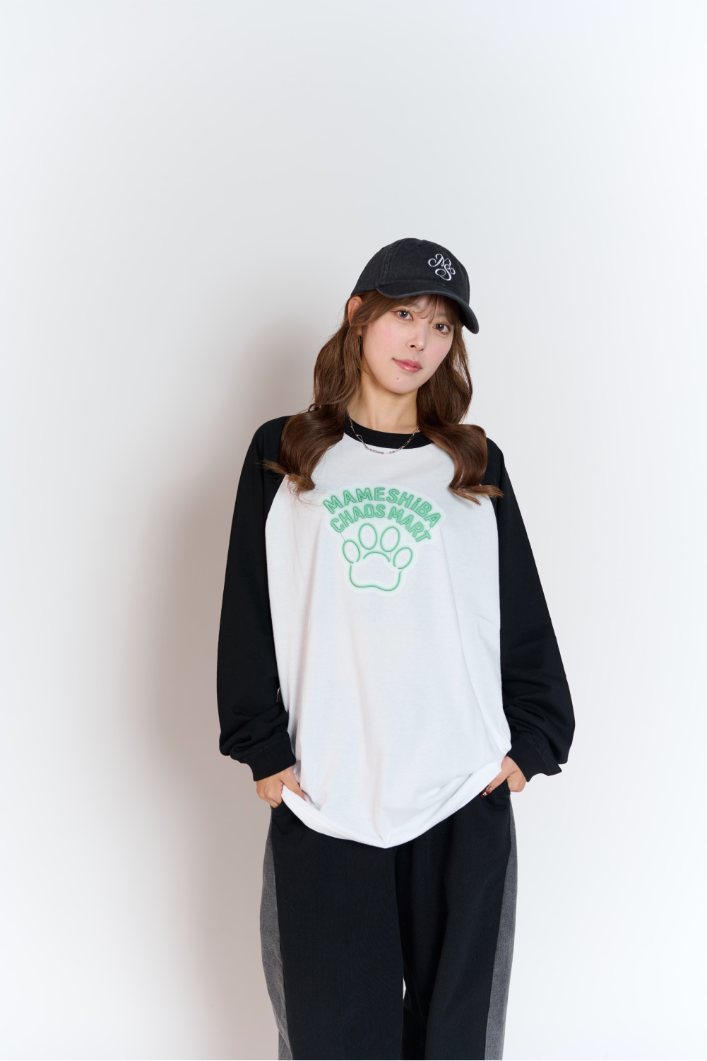 肉球 ラグラン L/S T-shirt