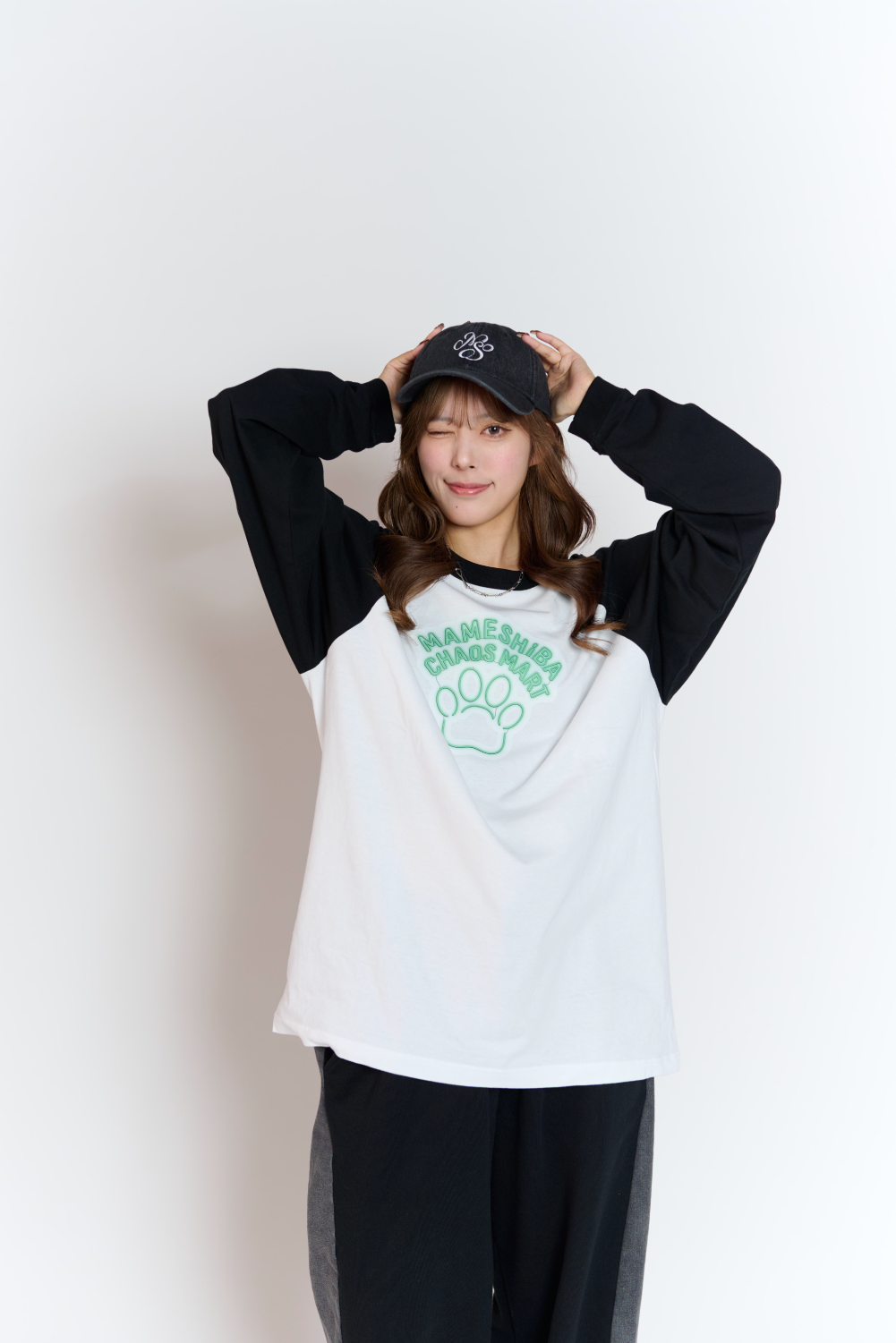 肉球 ラグラン L/S T-shirt