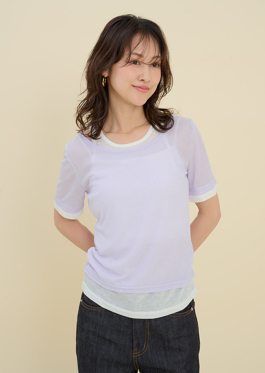 レイヤードシアートップス