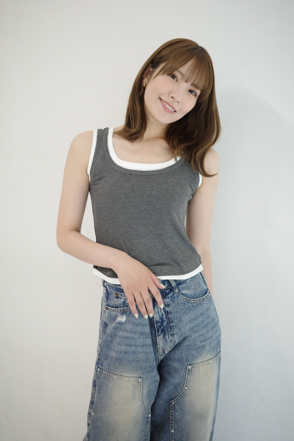 レイヤード風タンクトップ