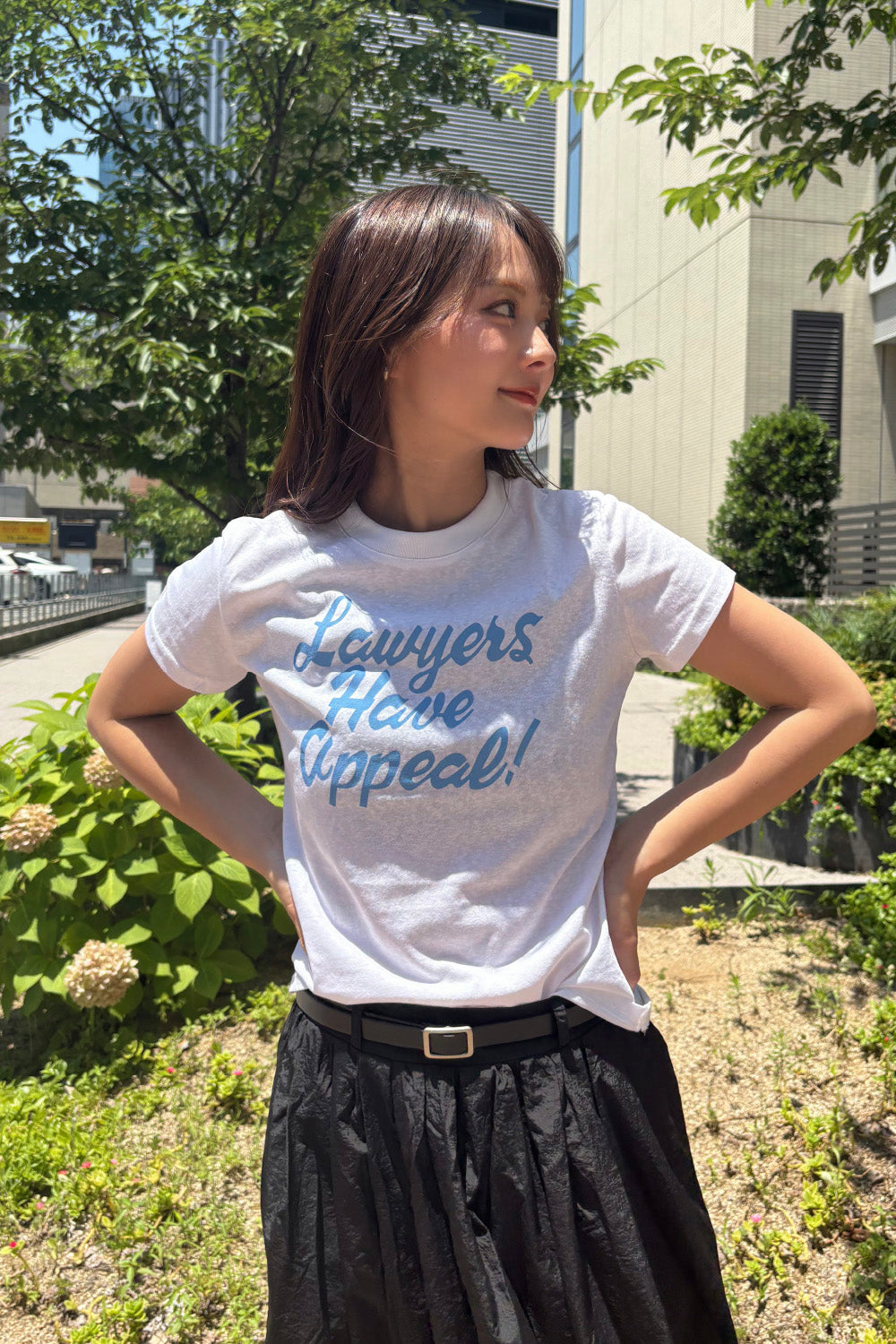 メッセージロゴプリントTシャツ
