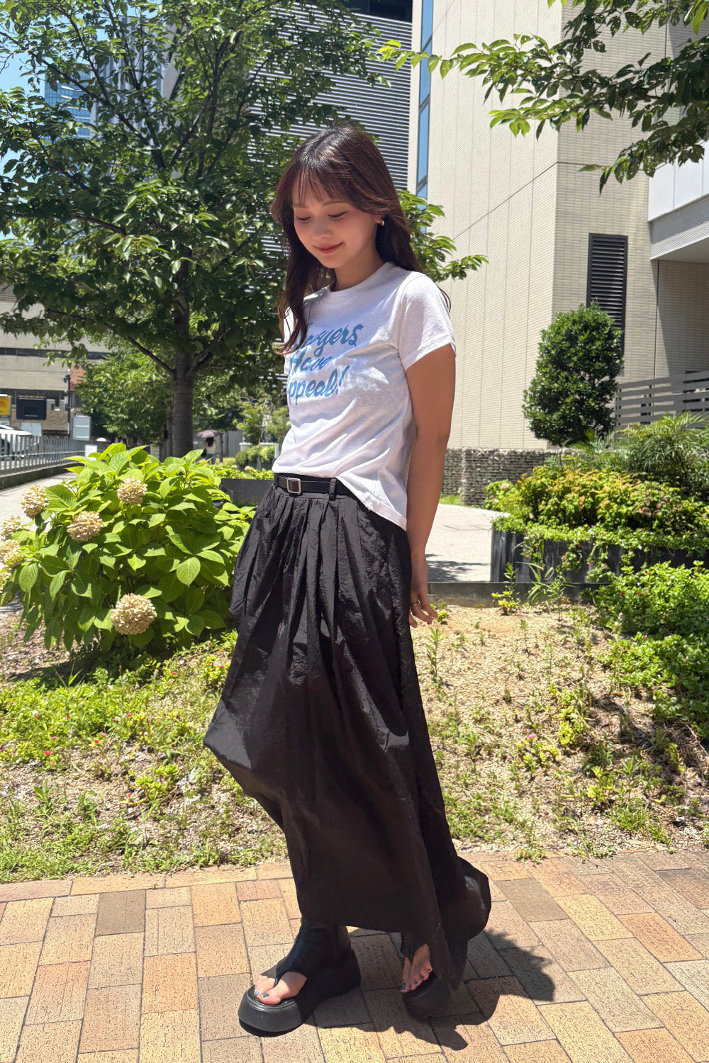 メッセージロゴプリントTシャツ