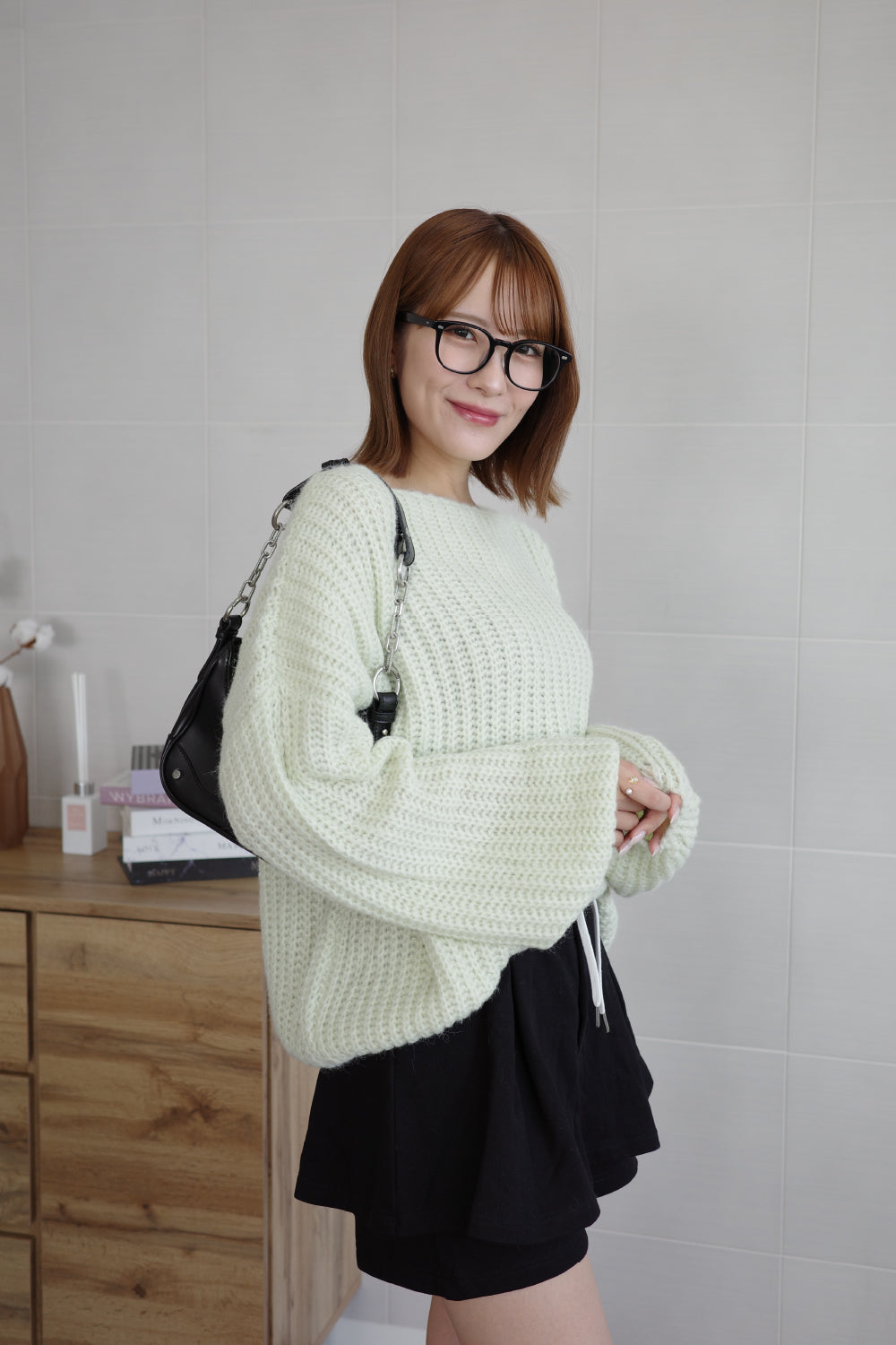 カラーニットプルオーバー