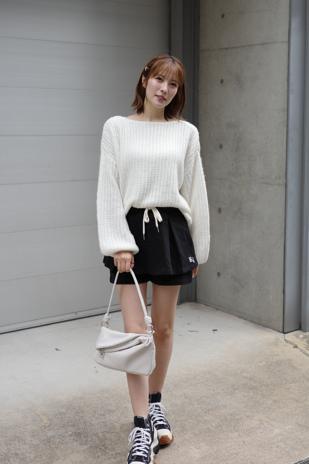 カラーニットプルオーバー