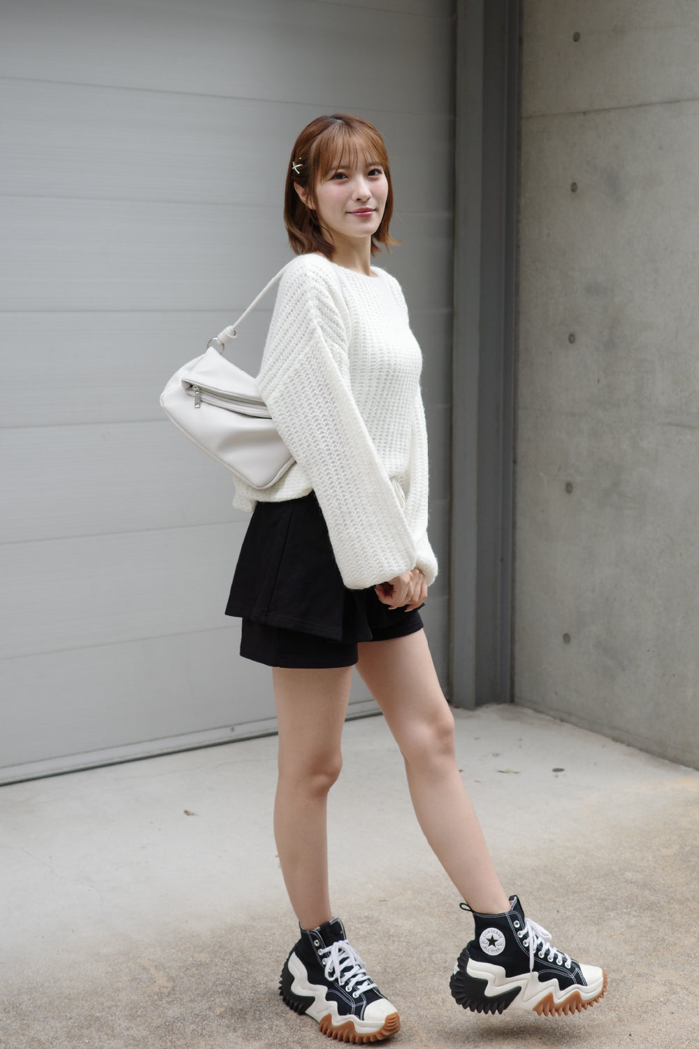 カラーニットプルオーバー