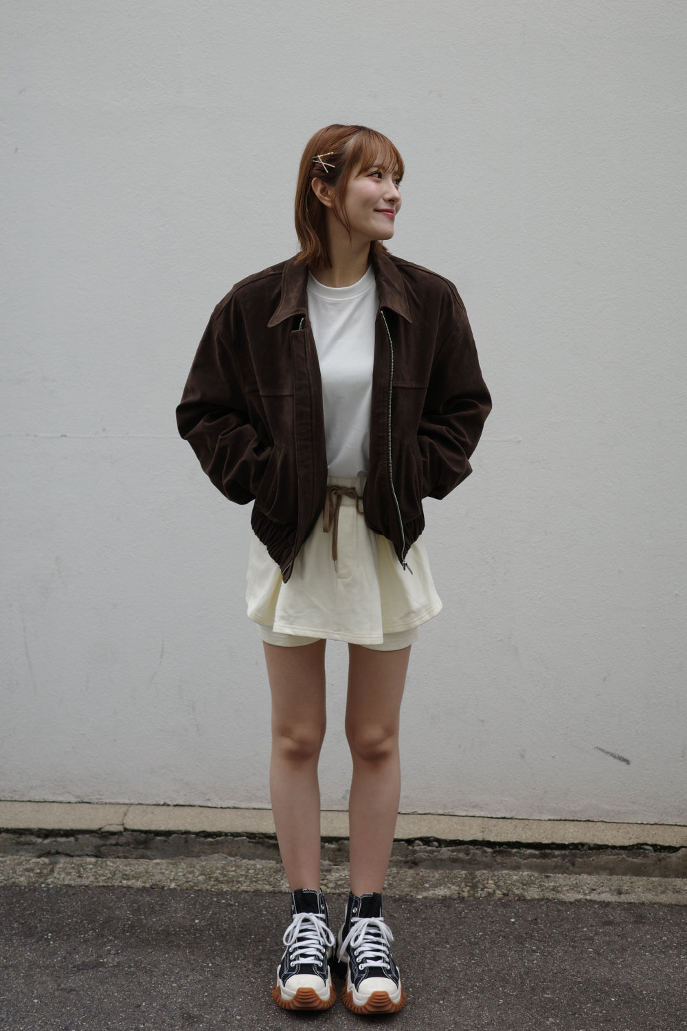 フェイクスエードオーバージャケット