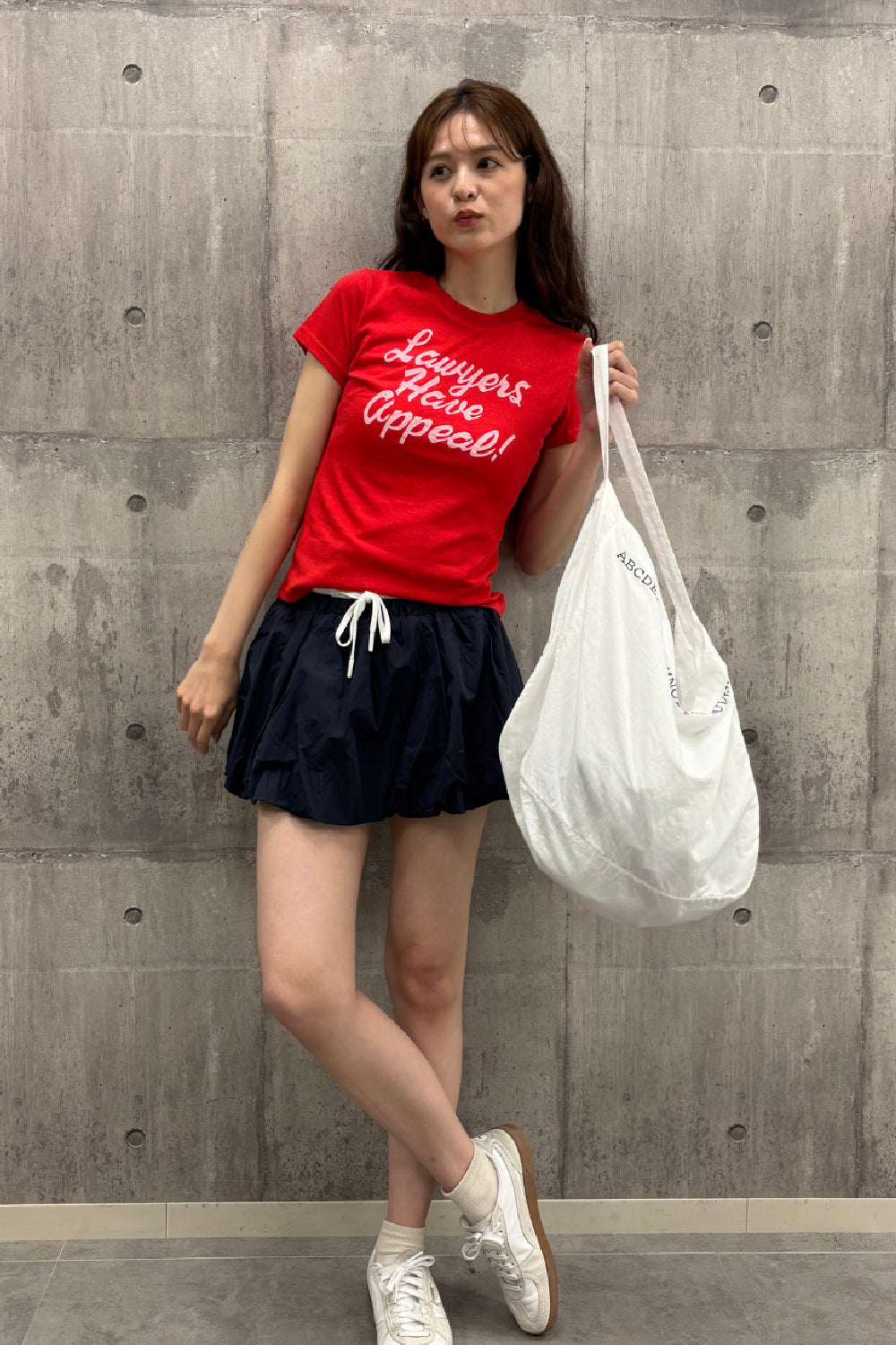 メッセージロゴプリントTシャツ