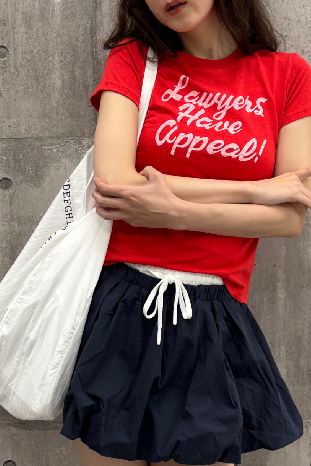 メッセージロゴプリントTシャツ