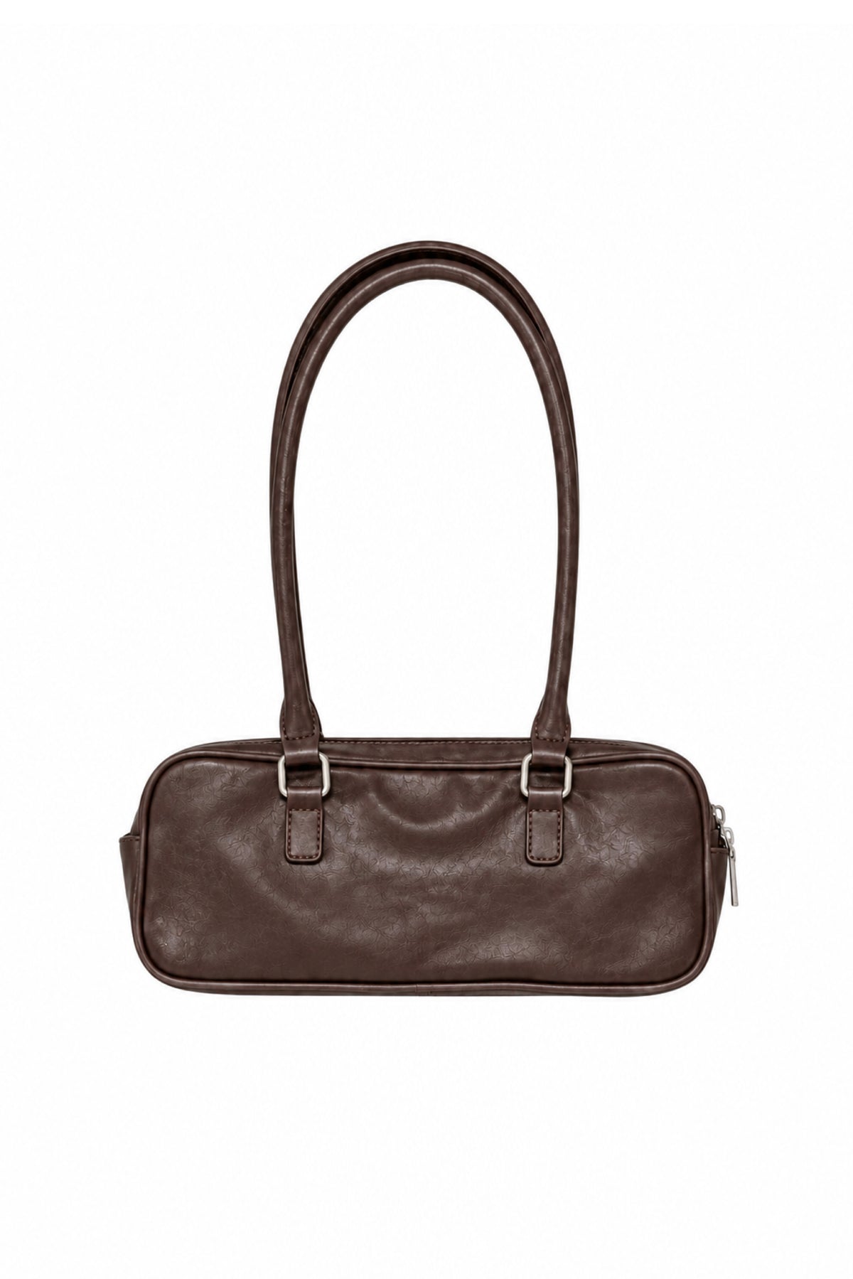 Vintage like square bag -BROWN-