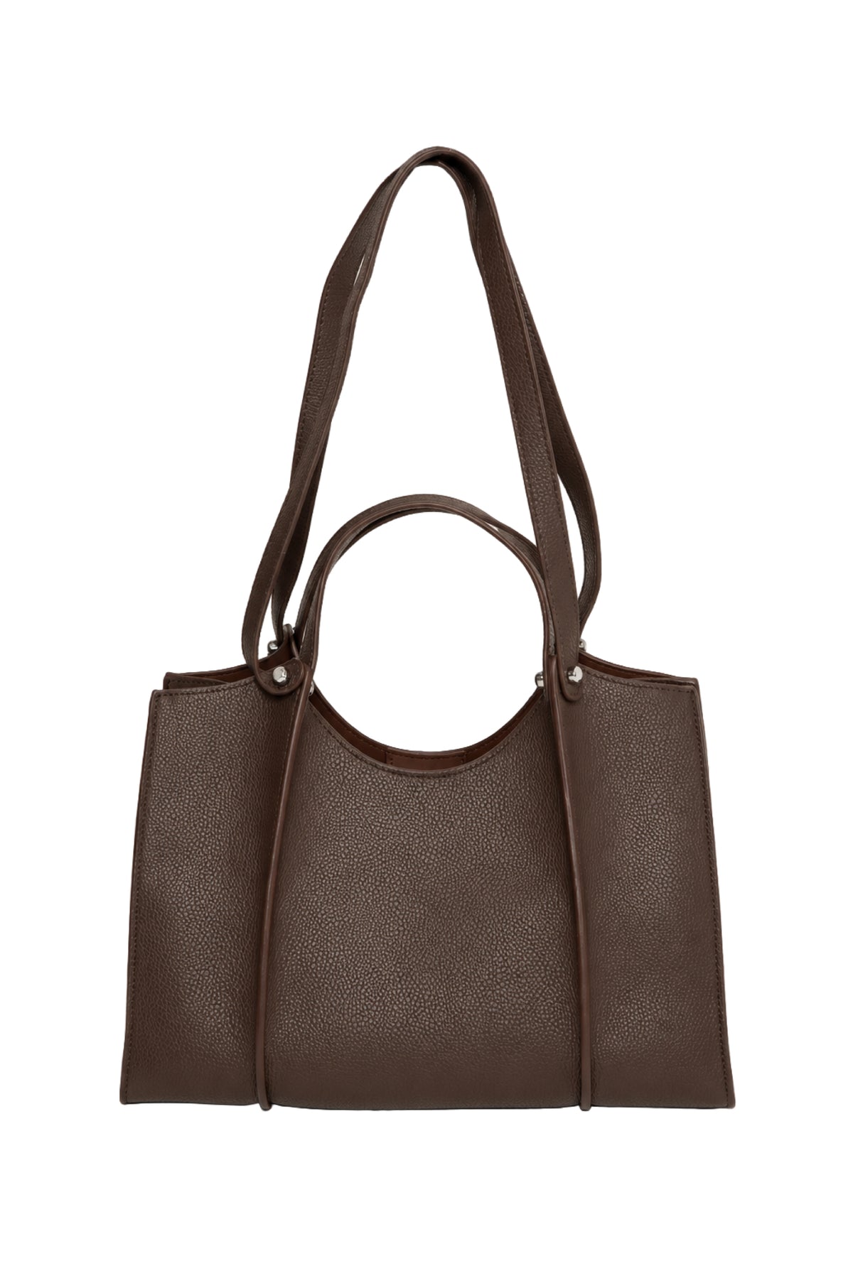 Daily shoulder bag -BROWN-